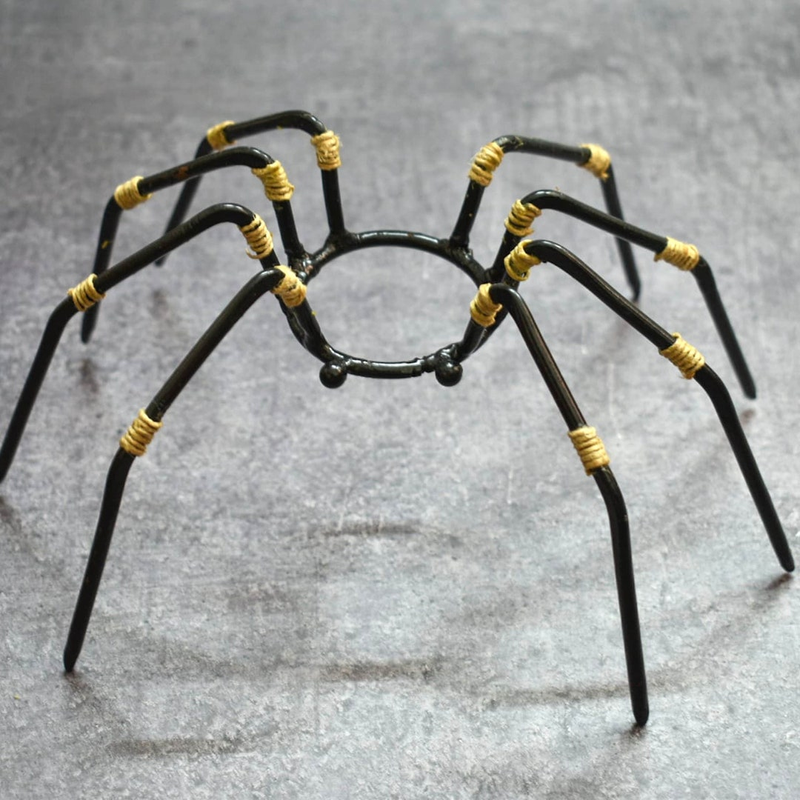 Valentine's day gift-Black Widow Spider Tealight Candle Holder & Halloween Decor Handmade in India -set of 2